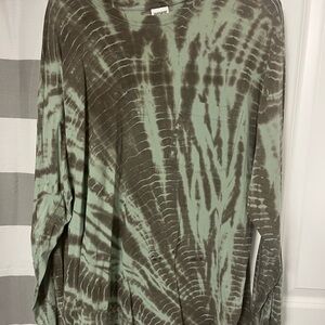 PINK Green Tie-Dye Long Sleeve